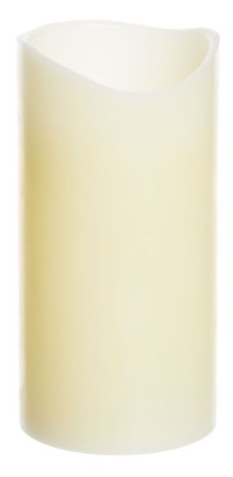 Noleggio Candela bianca H15 cm, led bianco caldo a Milano